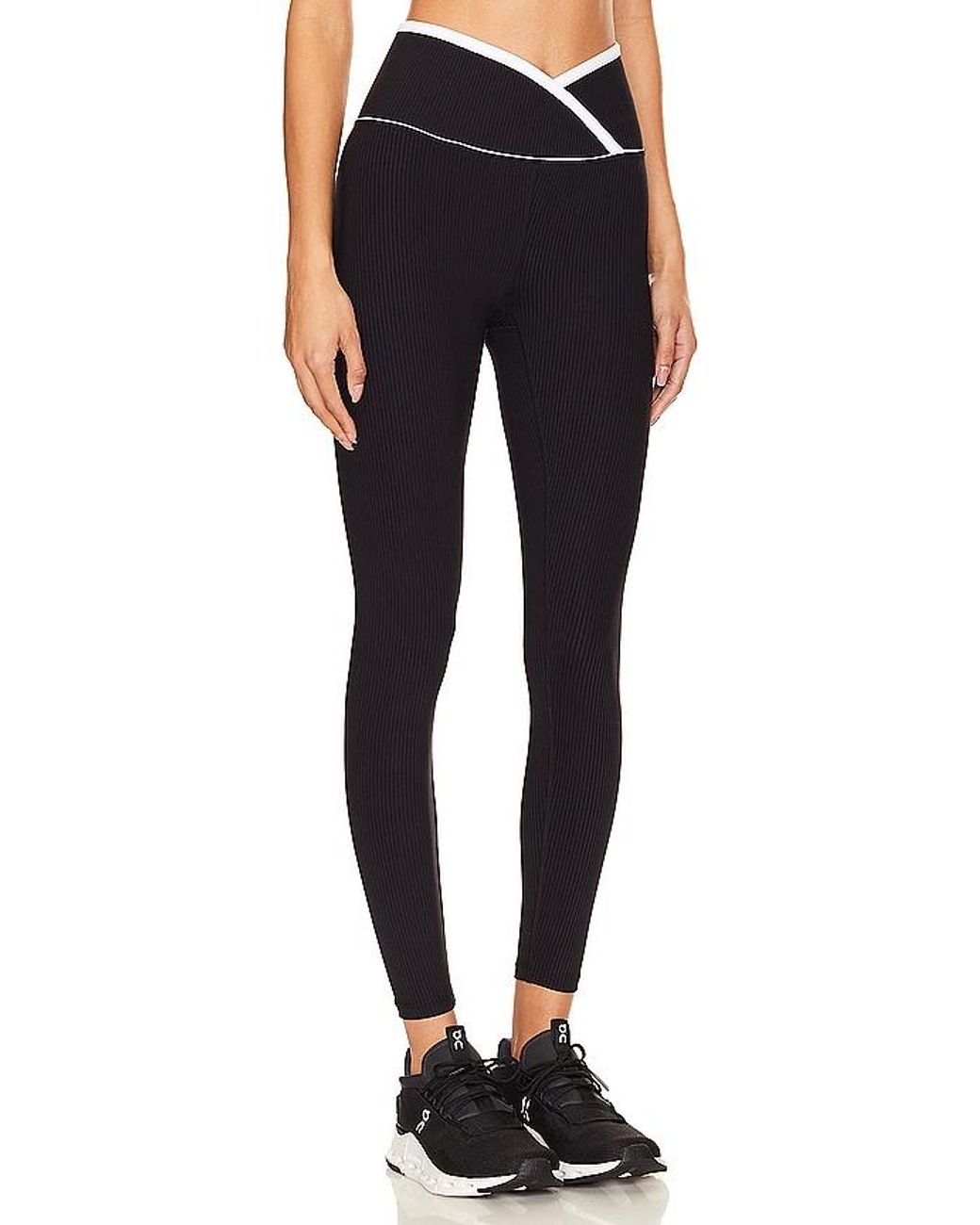 Year Of Ours Blue Ribbed Two Tone Veronica Legging