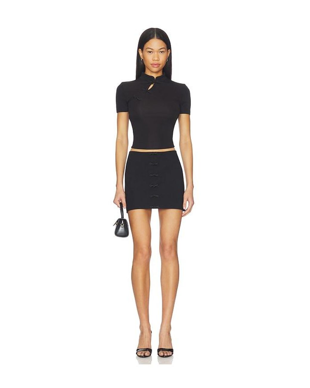 SAU LEE Blue Sima Skirt