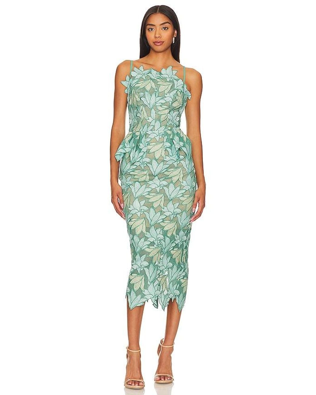 Elliatt Green Vinyles Midi Dress
