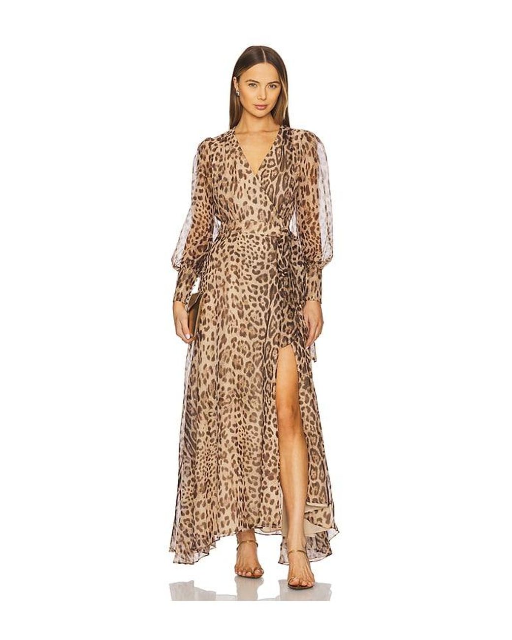 Bardot leopard wrap dress sales