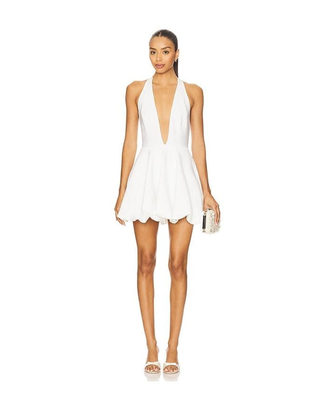 Elliatt White Fiona Bubble Skirt Mini Dress