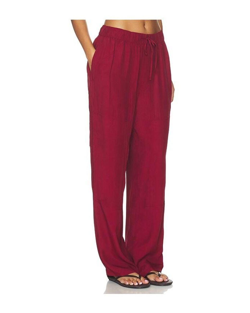 Rag & Bone Red Atlas Satin Pant