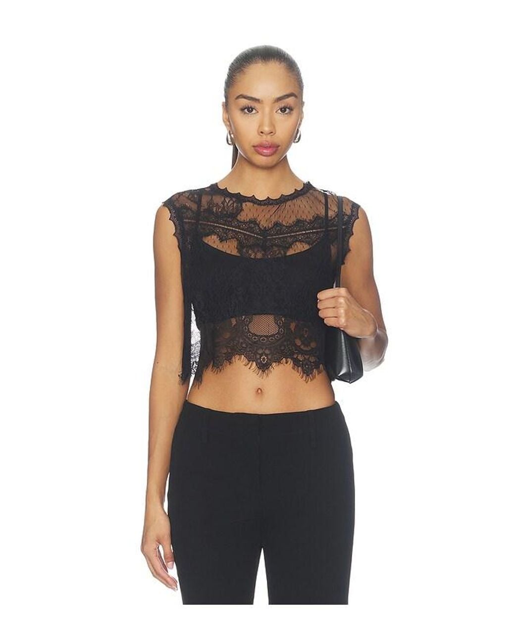 AllSaints Black Eliza Tank Top