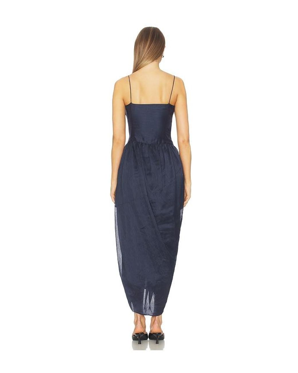 Amanda Uprichard Blue Castello Midi Dress