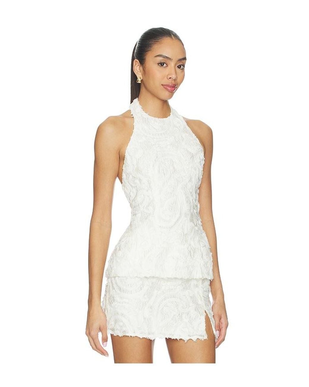 Lovers + Friends White Lacy Top