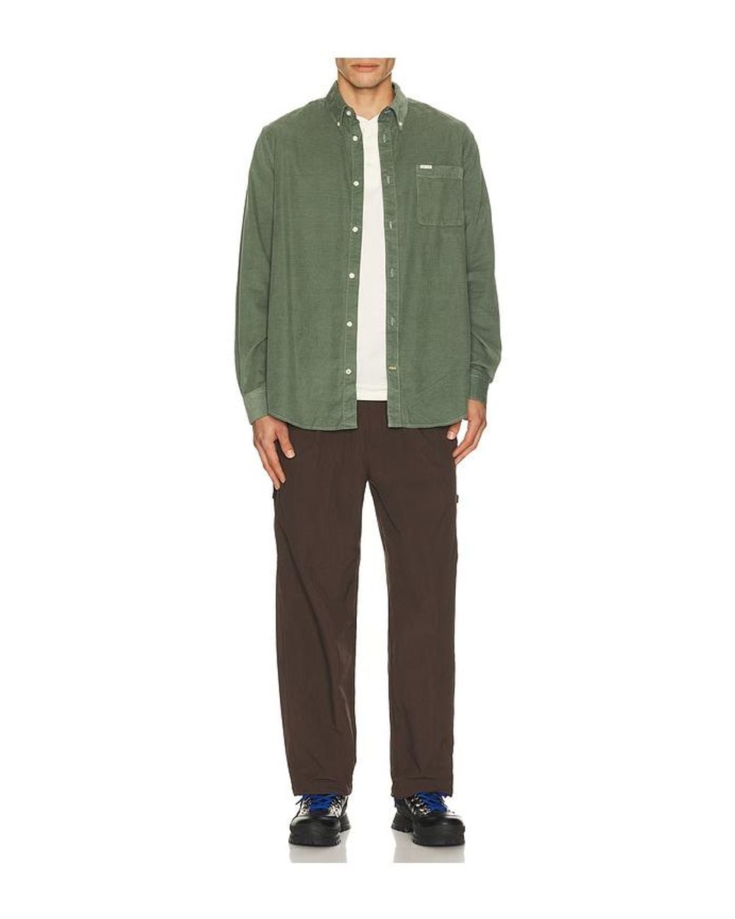Barbour Green Ramsey Tailored Cord Shirt for men