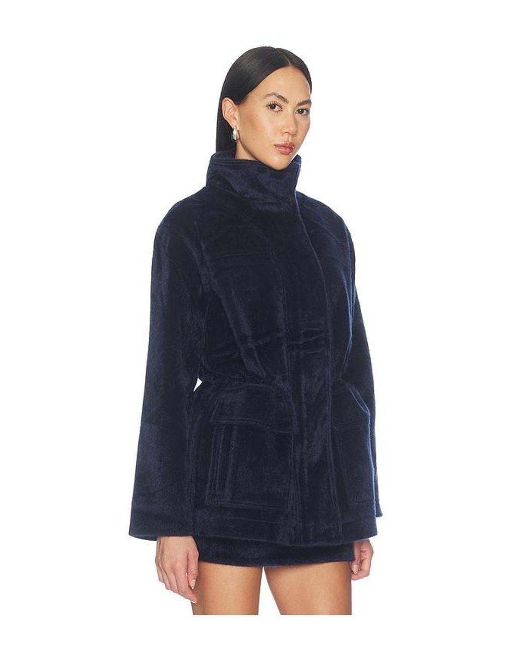 Apparis Blue Edie Faux Pony Parka Jacket