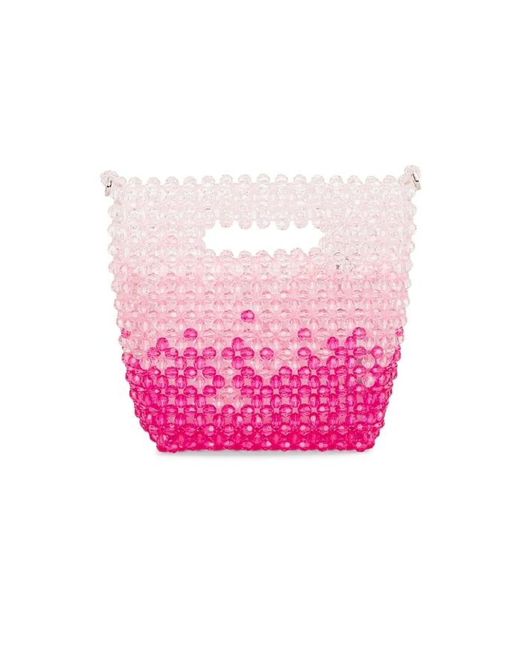 Olga Berg Pink Tilda Beaded Grab Bag