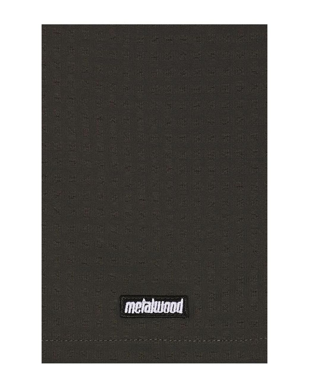METALWOOD STUDIO Black Seersucker Spa Short for men