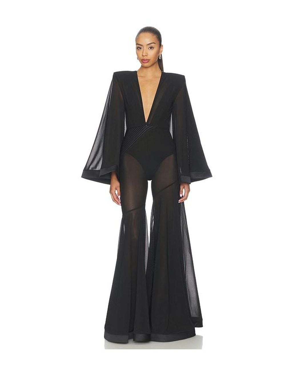 Zhivago Black Illusion Survives Love Pc Mesh Jumpsuit