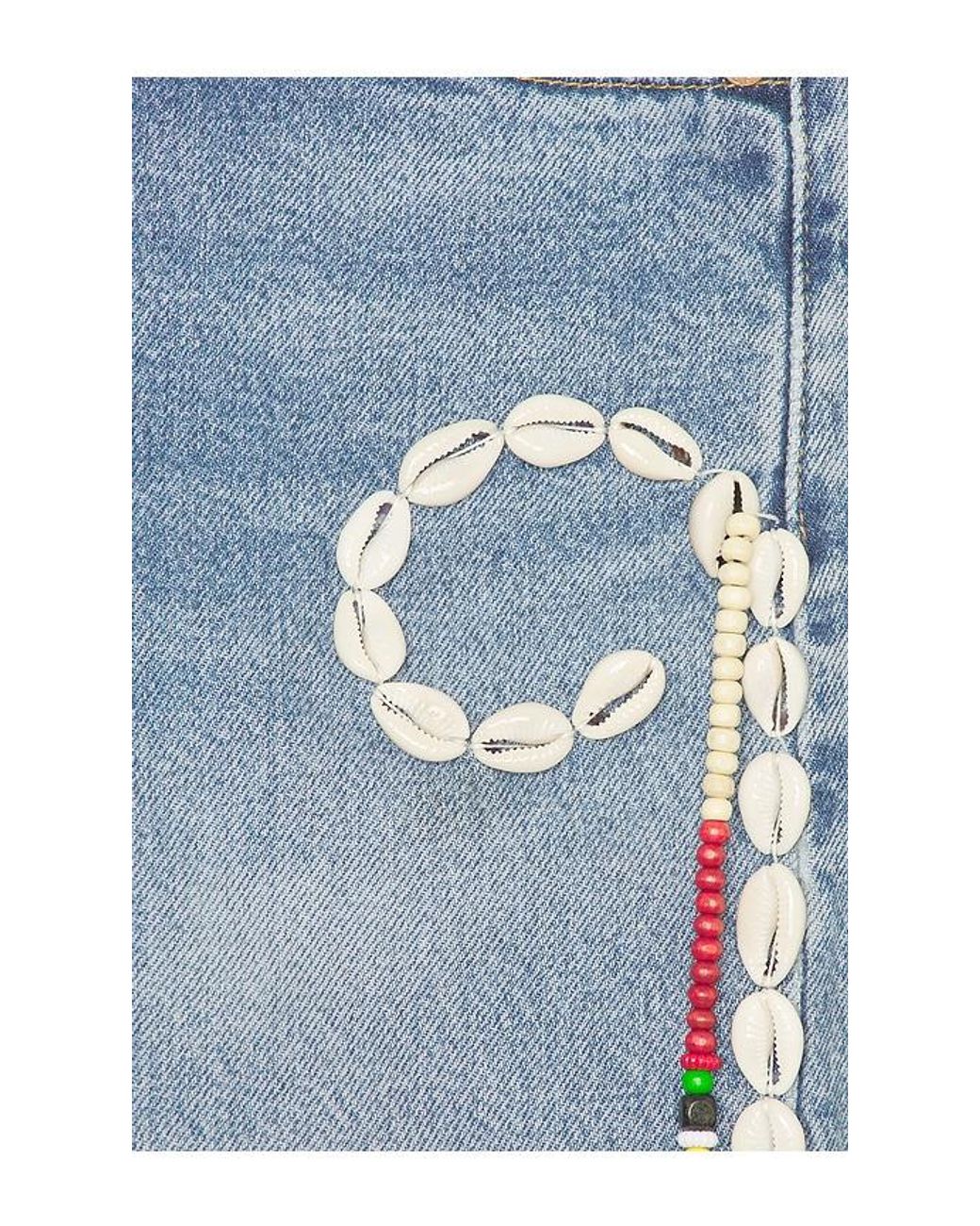 Barriers Worldwide Blue Cowrie Shell Shorts for men