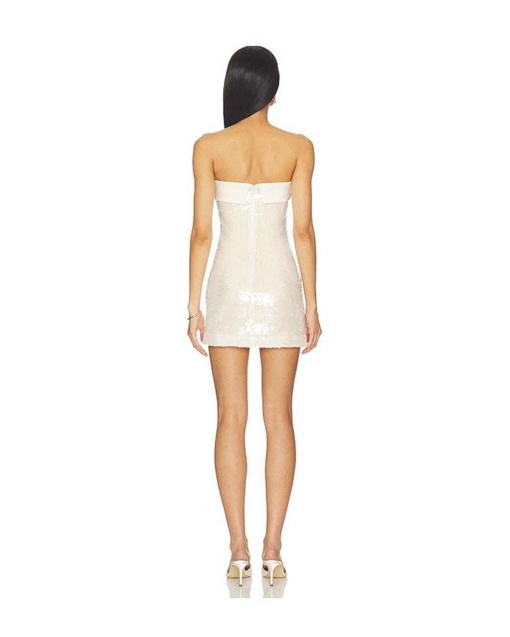 Elodie the Label White Julia Sequin Mini Dress