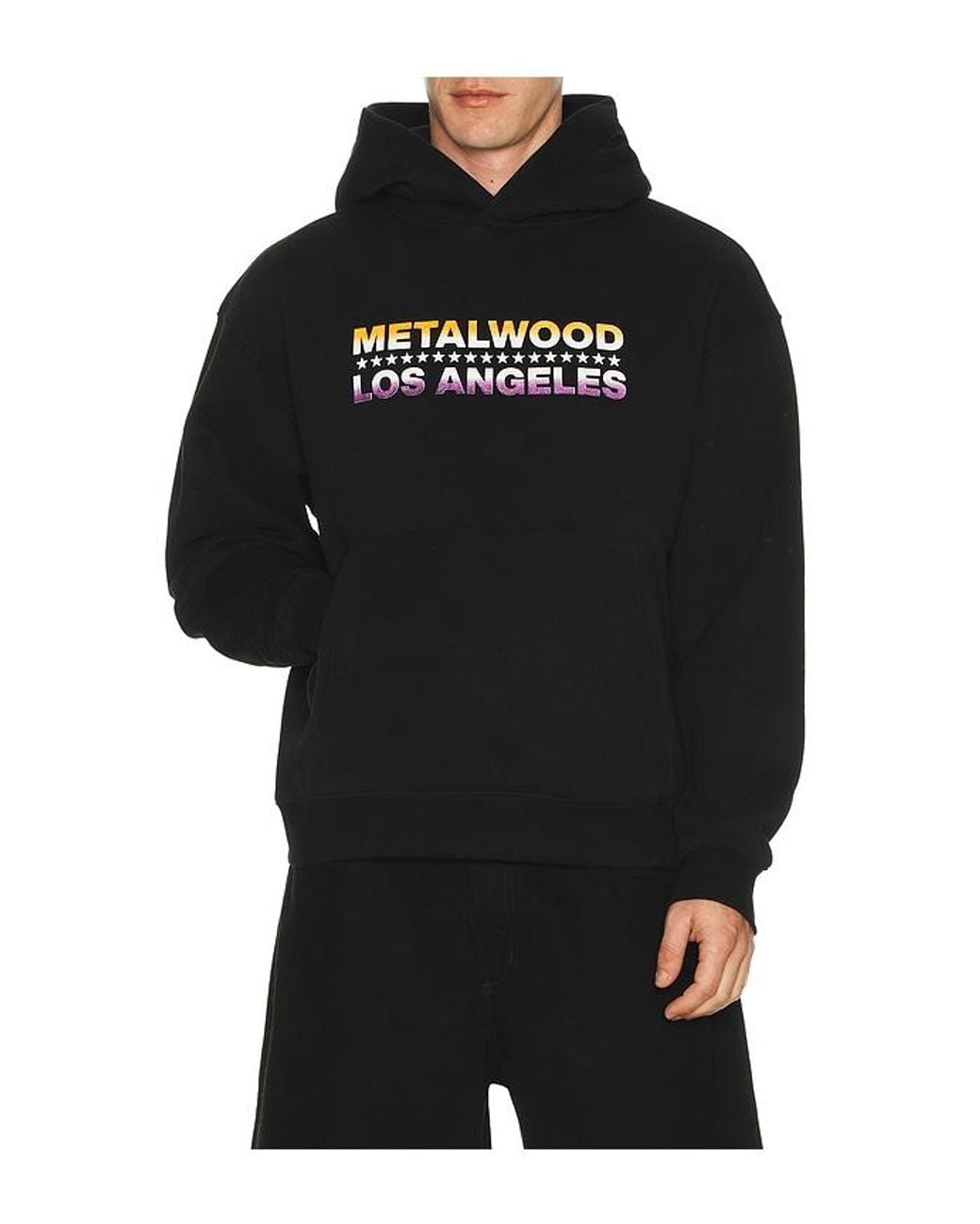 METALWOOD STUDIO Black Flyer Hoodie for men