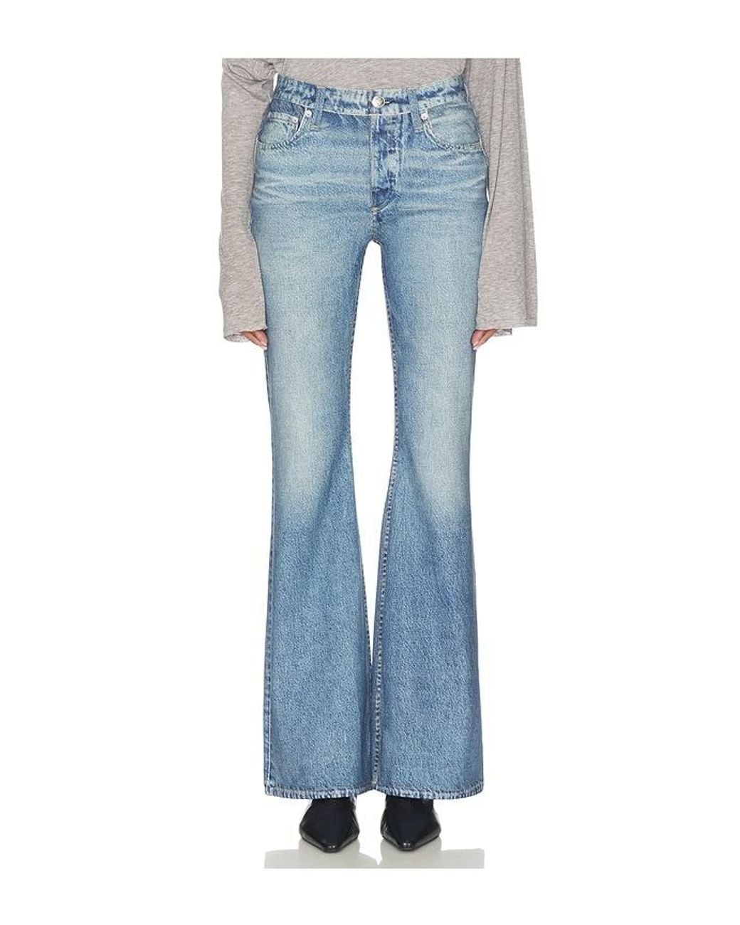Rag & Bone Blue Rb Miramar Ponte Dahlia Full Length Jeans