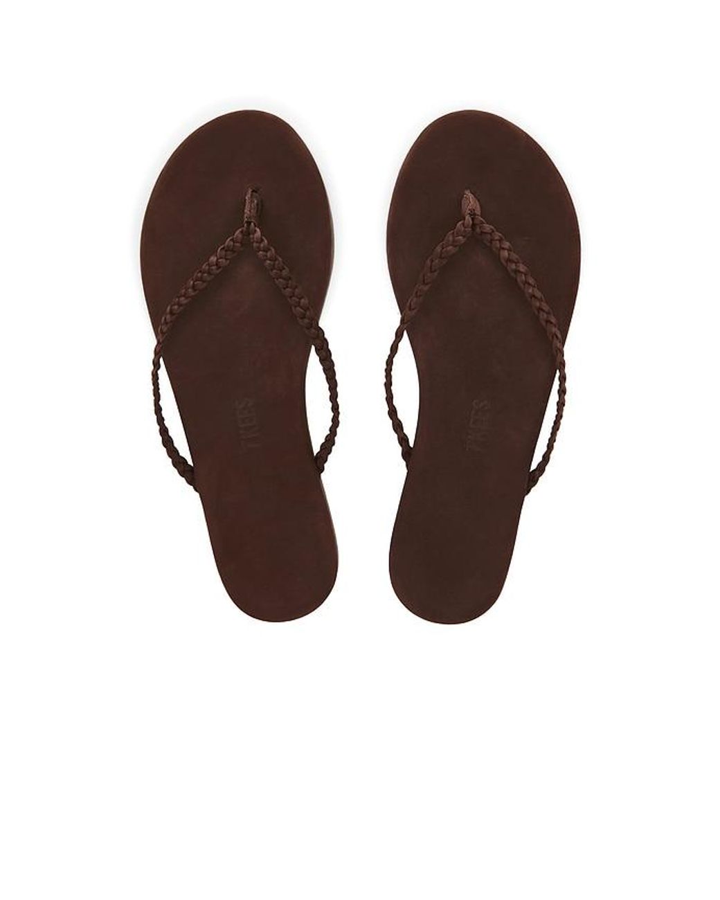 TKEES Brown Lily Braid Sandal