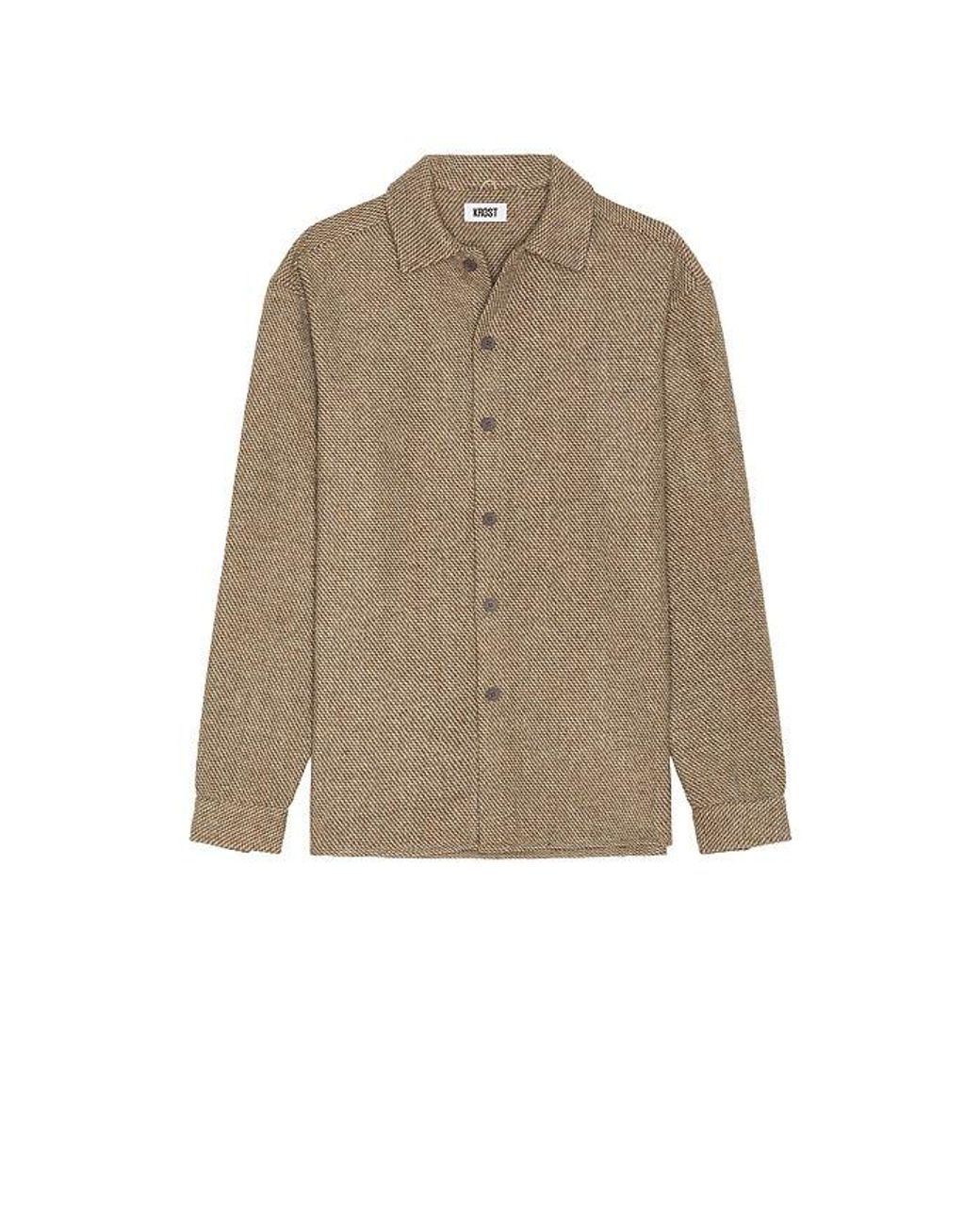 KROST Brown Eco Relaxed Chevron Shirt for men
