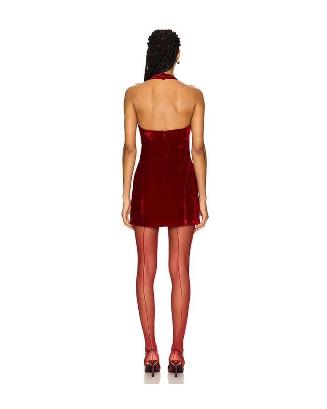 Lovers + Friends Red Vivica Velvet Mini Dress