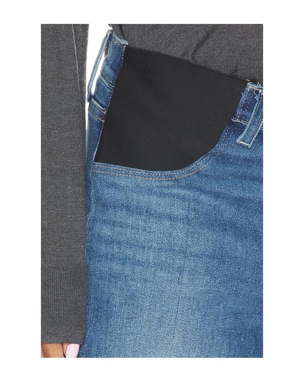 PAIGE Blue Anessa Maternity Wide Leg Jean