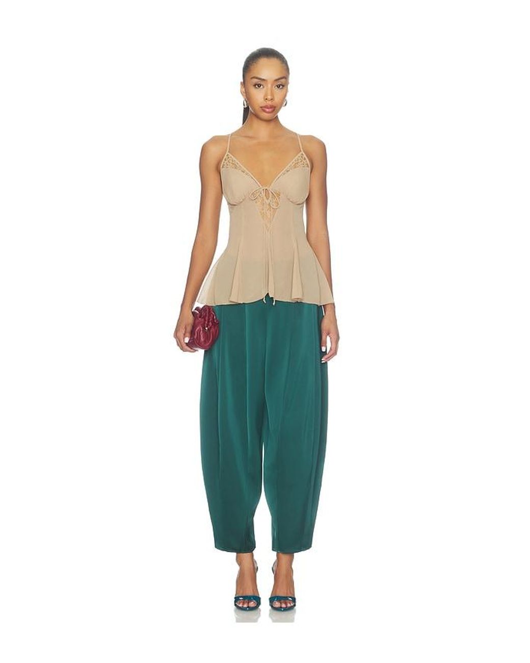 Camila Coelho Gray Odete Top