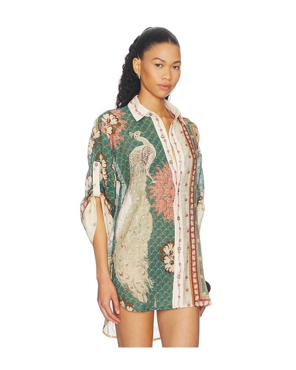 Agua Bendita Multicolor Chrissy Plume Top