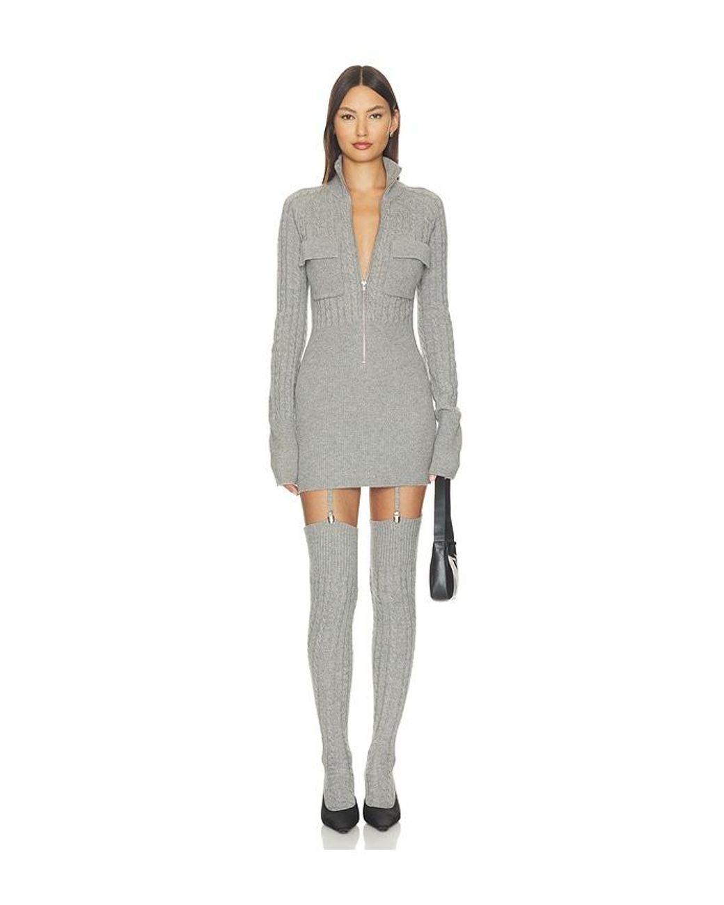 AYA MUSE Gray Rovo Dress