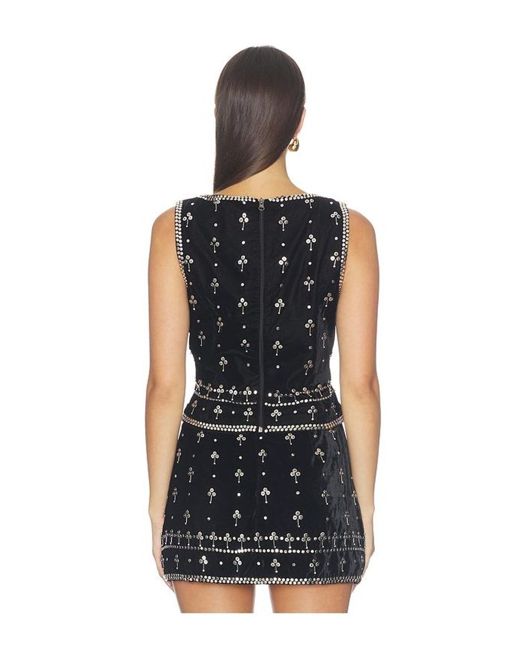 Amanda Uprichard Black Ines Velvet Top
