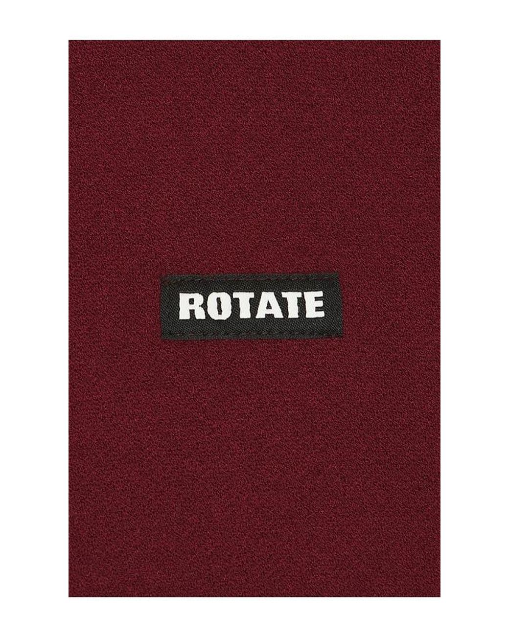 ROTATE BIRGER CHRISTENSEN Red Slinky Knit Polo