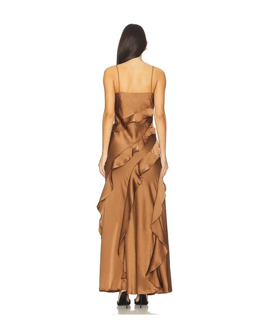 AMUR Multicolor Ellen Ruffle Gown