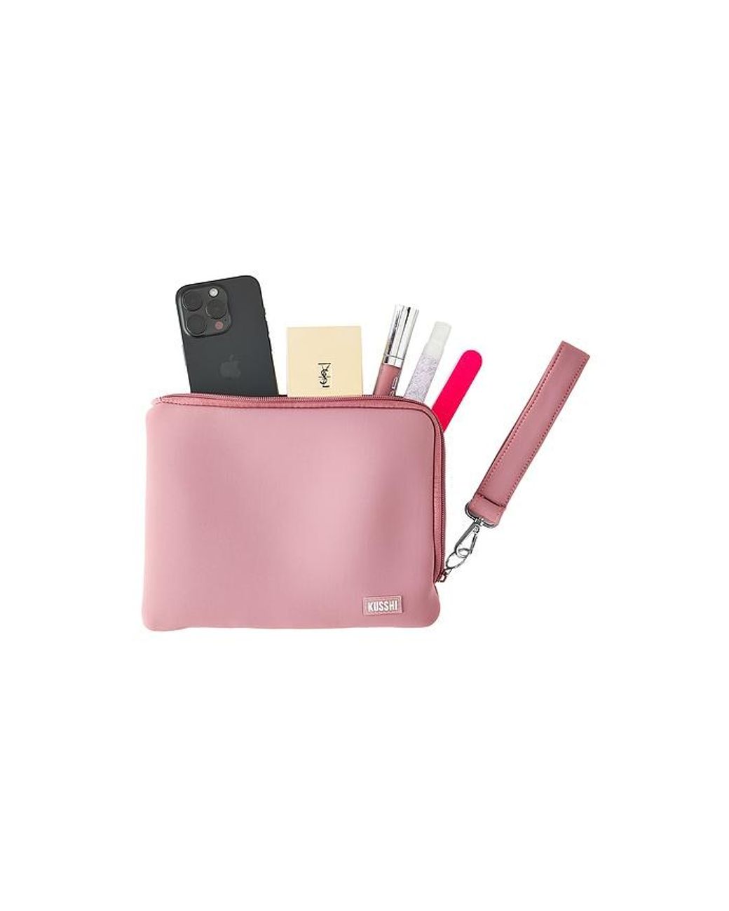 KUSSHI Pink Wristlet Pouch