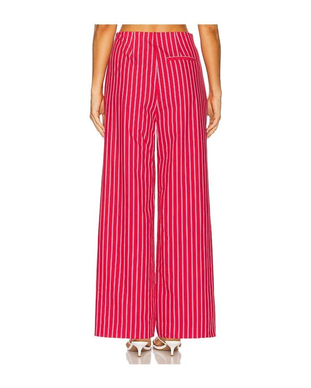 Line & Dot Red Claudine Pants