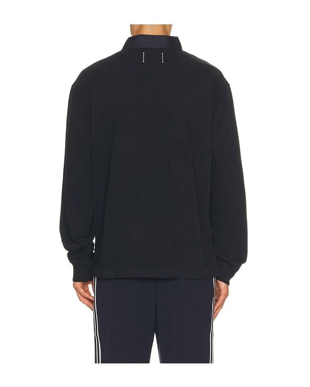 Reigning Champ Blue Heavyweight Jersey Standard Rugby Shirt for men