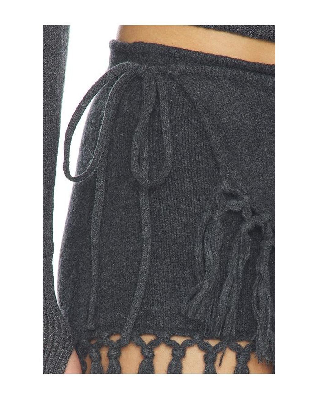 Frankie's Bikinis Black Luca Knit Skirt