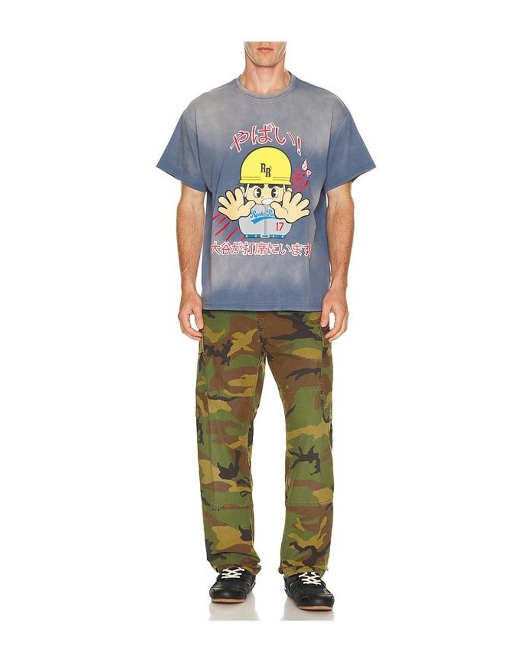 Ryoko Rain Gray Caution Home Run Tee for men