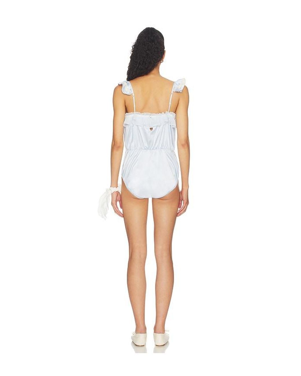 For Love & Lemons White Cleo Romper