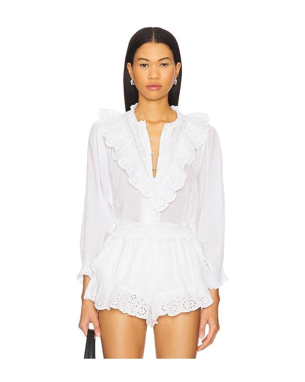 Show Me Your Mumu White French Blouse