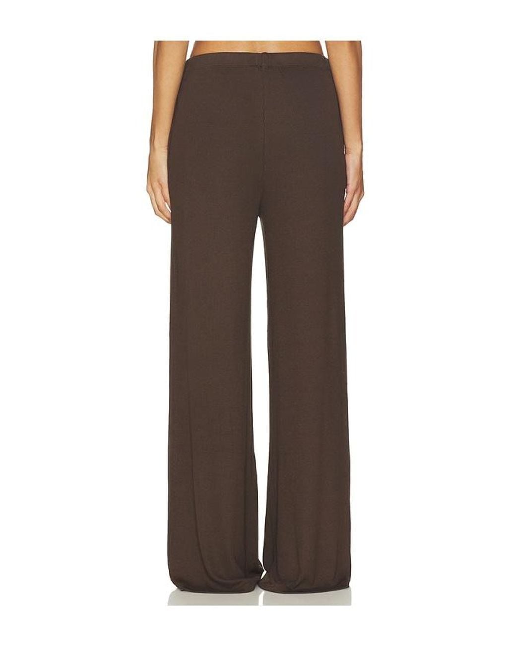 SPRWMN Red Rib Wide Leg Pants