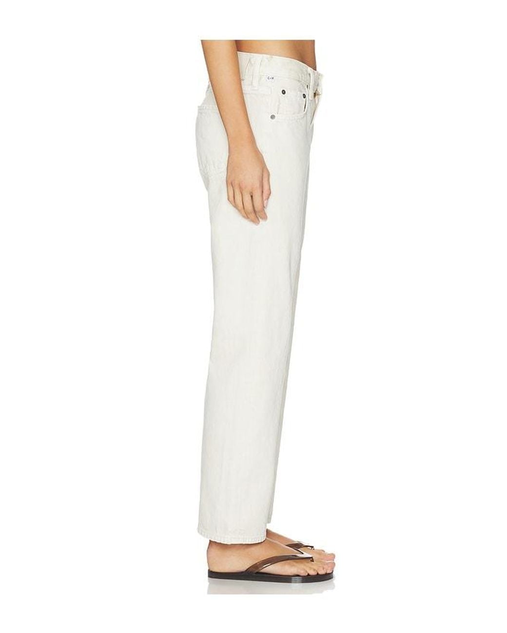 Citizens of Humanity White Faye Vintage Straight Jeans