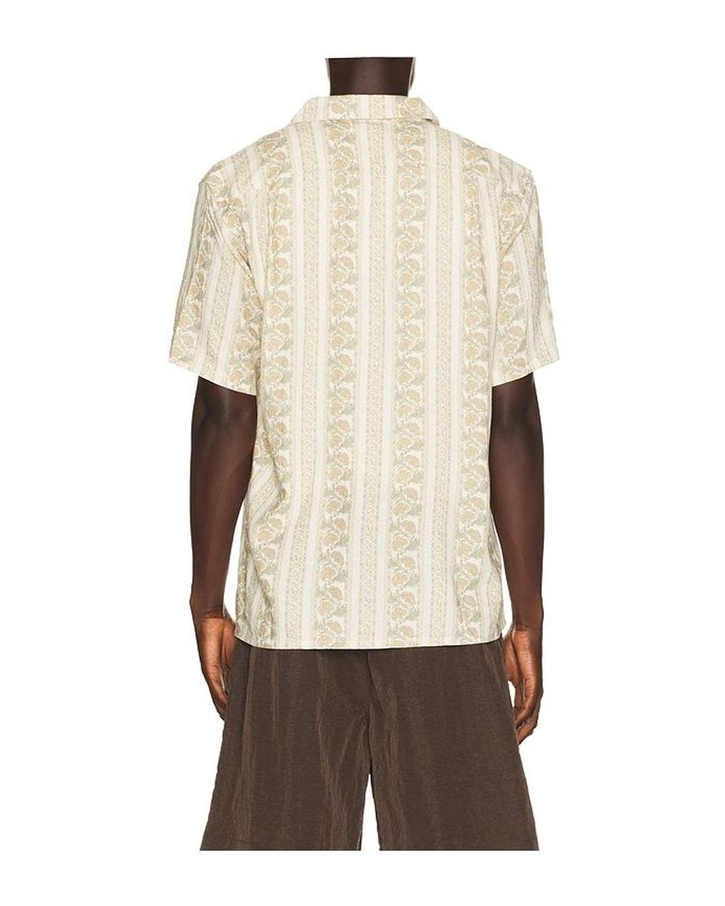 Rhythm Natural Paisley Stripe Shirt for men