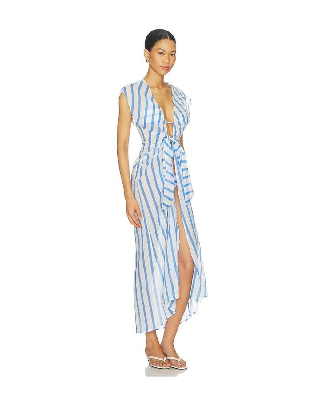 ViX Blue Sasha Long Cover Up