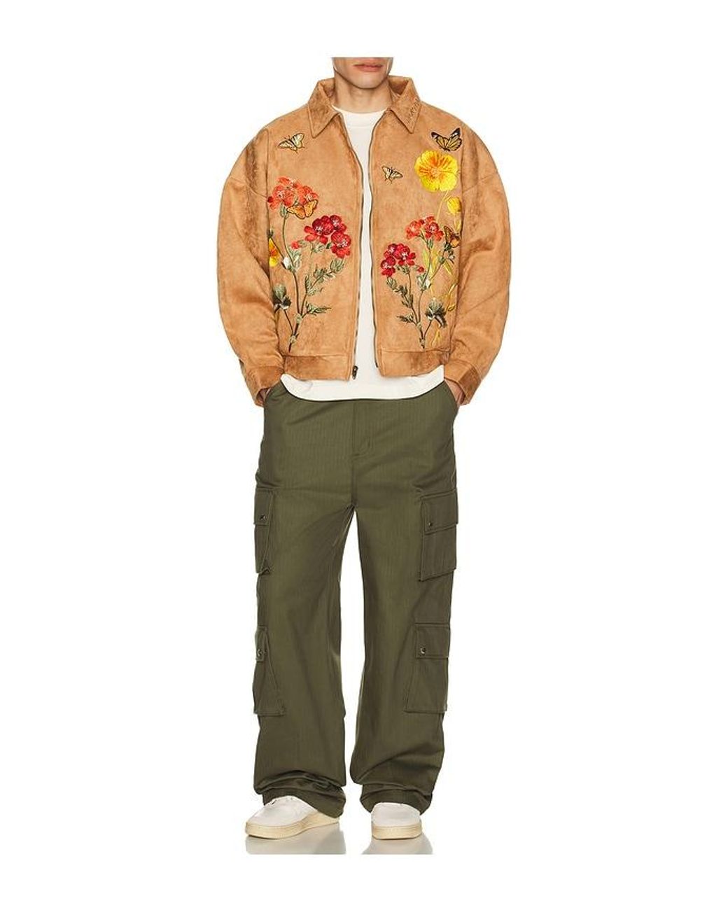 Ryoko Rain Multicolor Monarch Clay Suede Work Jacket for men