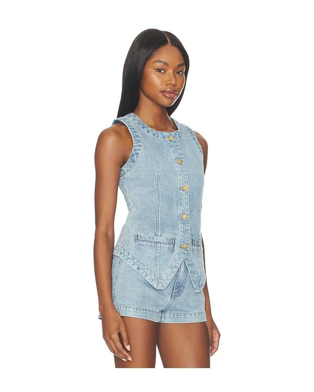 Show Me Your Mumu Blue Pacifica Top