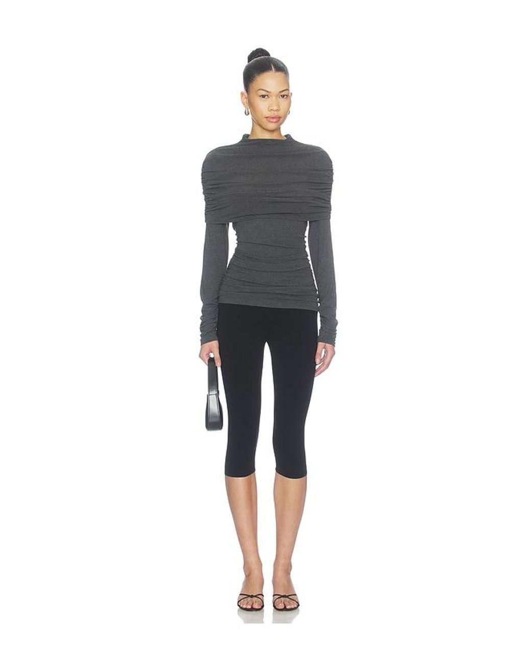 Line & Dot Black Debois Cape Top