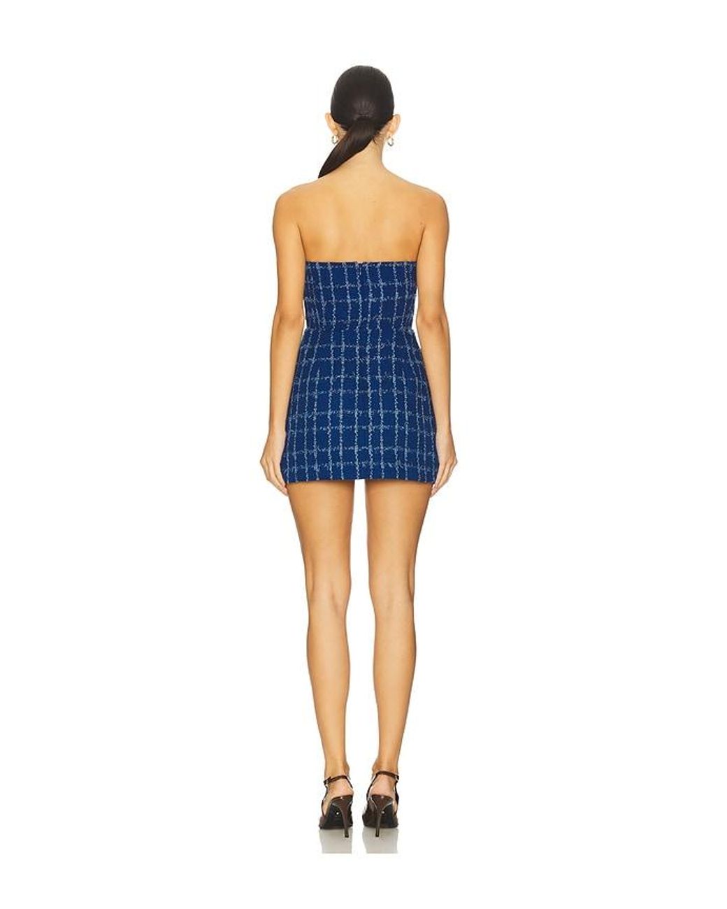 Amanda Uprichard Blue X Revolve Strapless Bethany Skort Romper