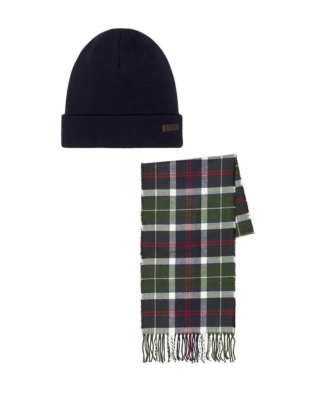 Barbour Blue Swinton Beanie & Galingale Gift Set for men