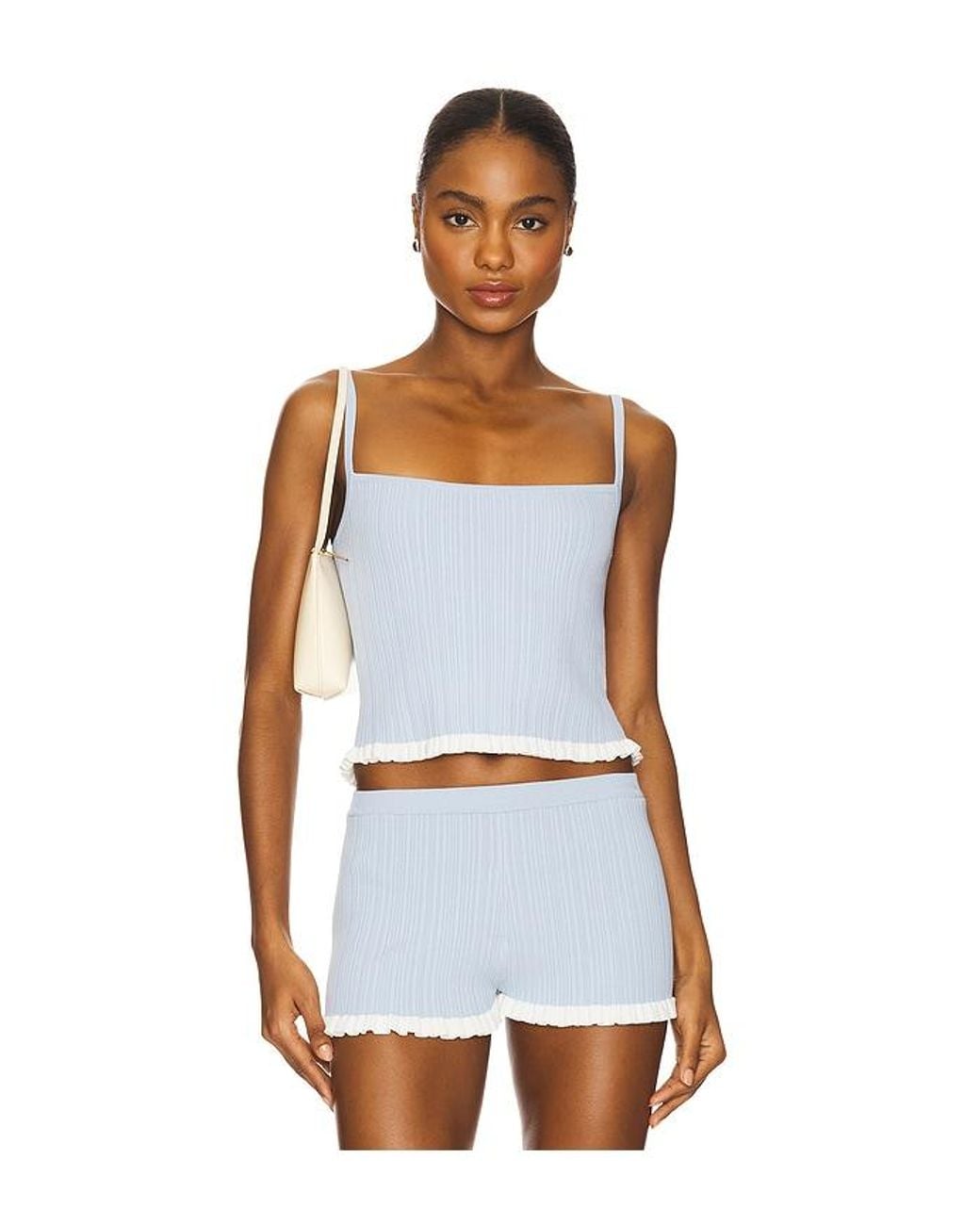 Lovers + Friends White Marna Rib Tank