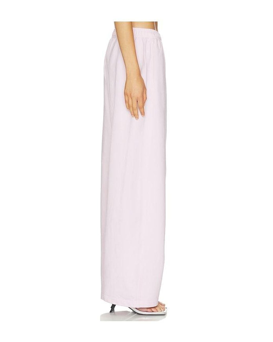 Alexander Wang White Mid-Rise Relaxed Sweatpant With Logo Print