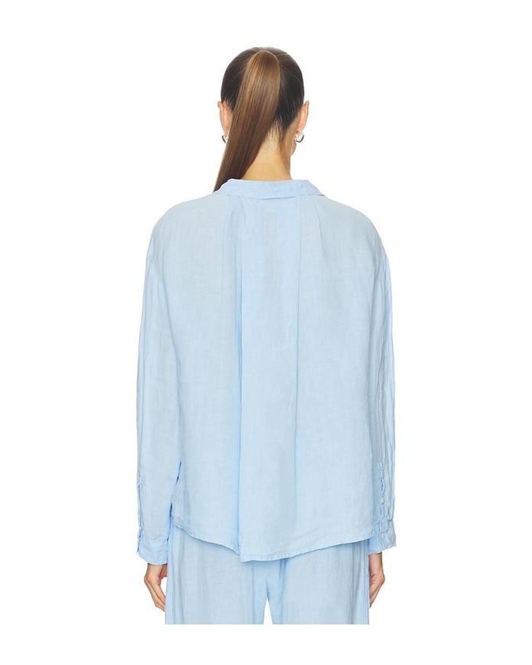 Velvet By Graham & Spencer Blue Brighton Button Down Shirt