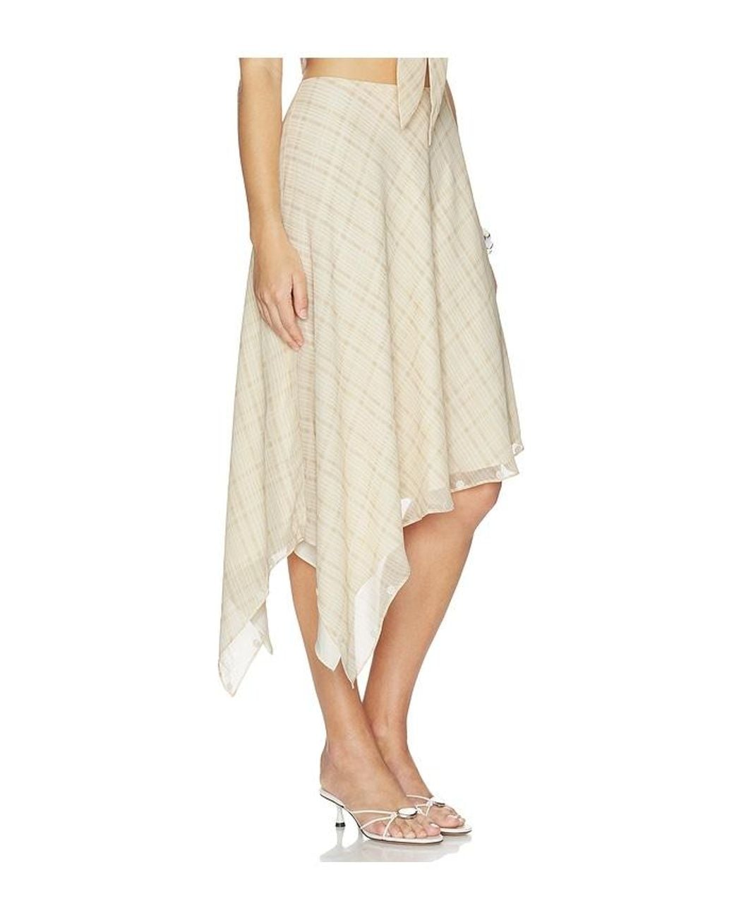 Lovers + Friends White Lucielle Midi Skirt
