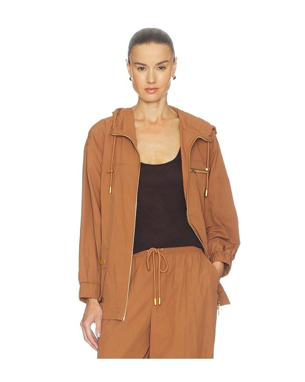 L'Agence Brown 'Agence Calina Windbreaker Jacket