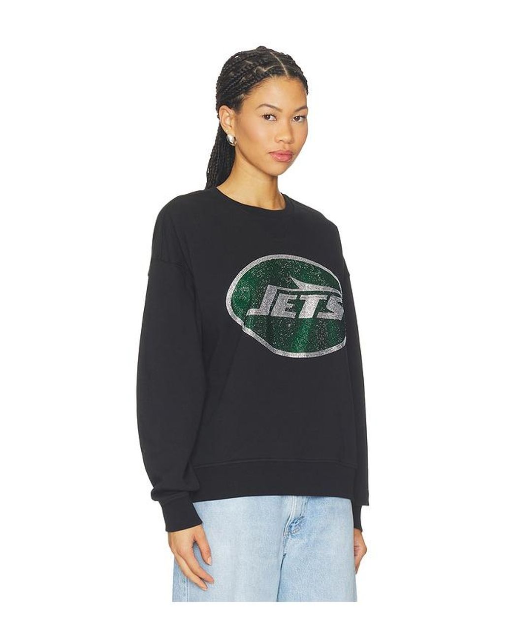 Terez Black New York Jets Marquee Crew Sweatshirt